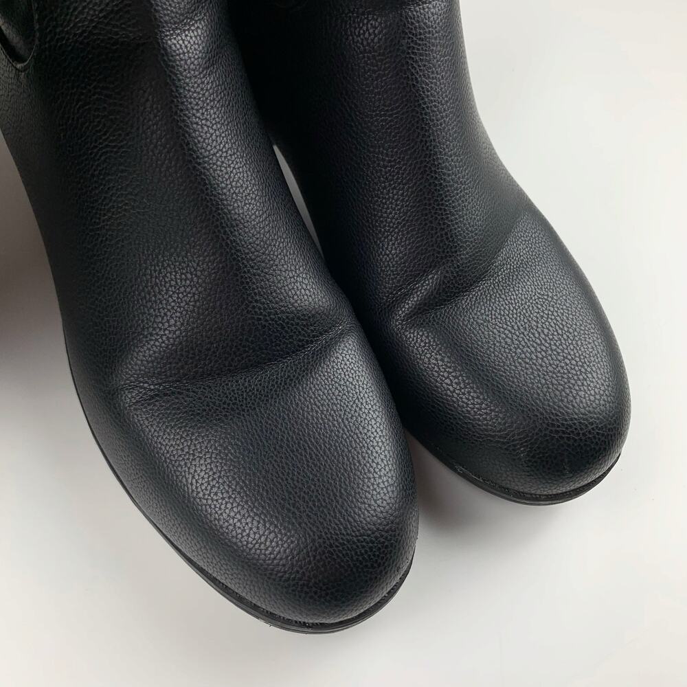 Nautica Gallaway Boots Tall Knee High Riding Black Faux Leather Women's 7.5 - Picture 3 of 10